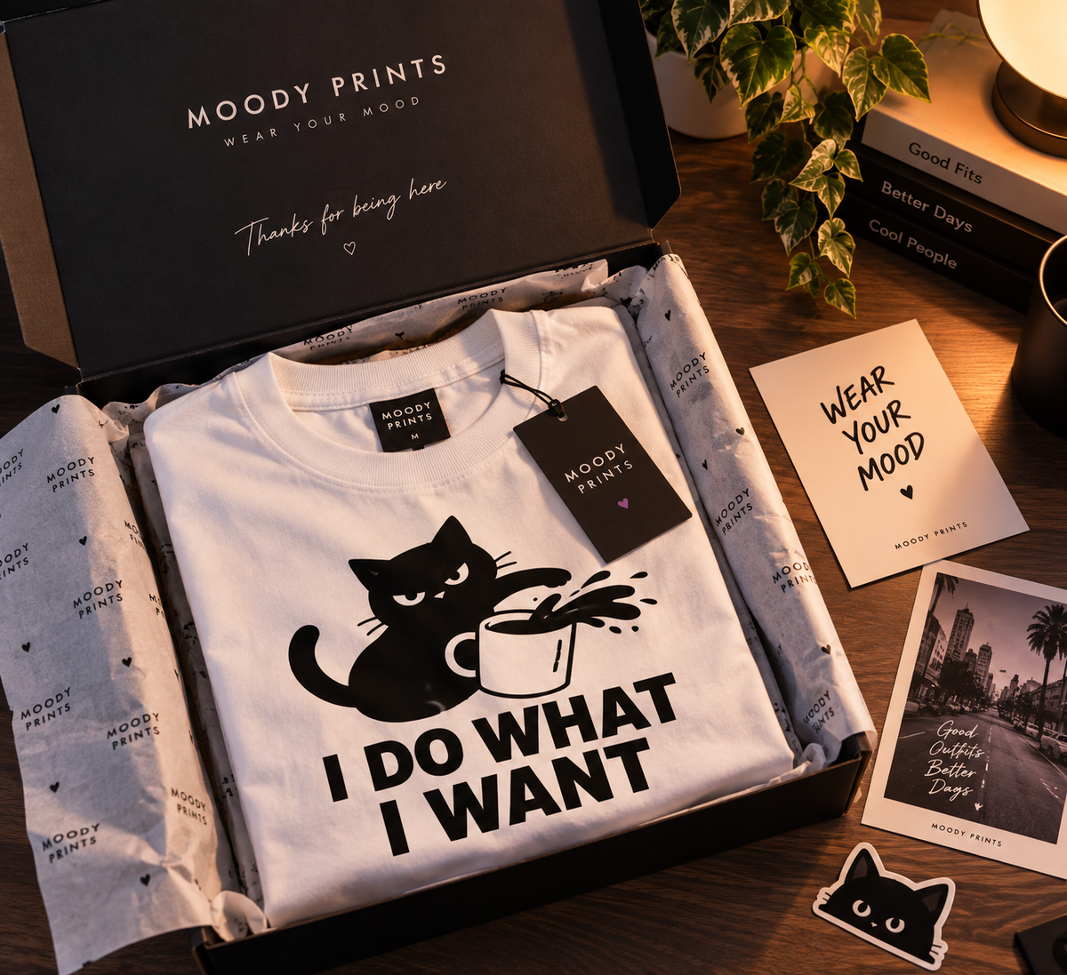 - I Do What I Want – Cat Lover T-Shirt
