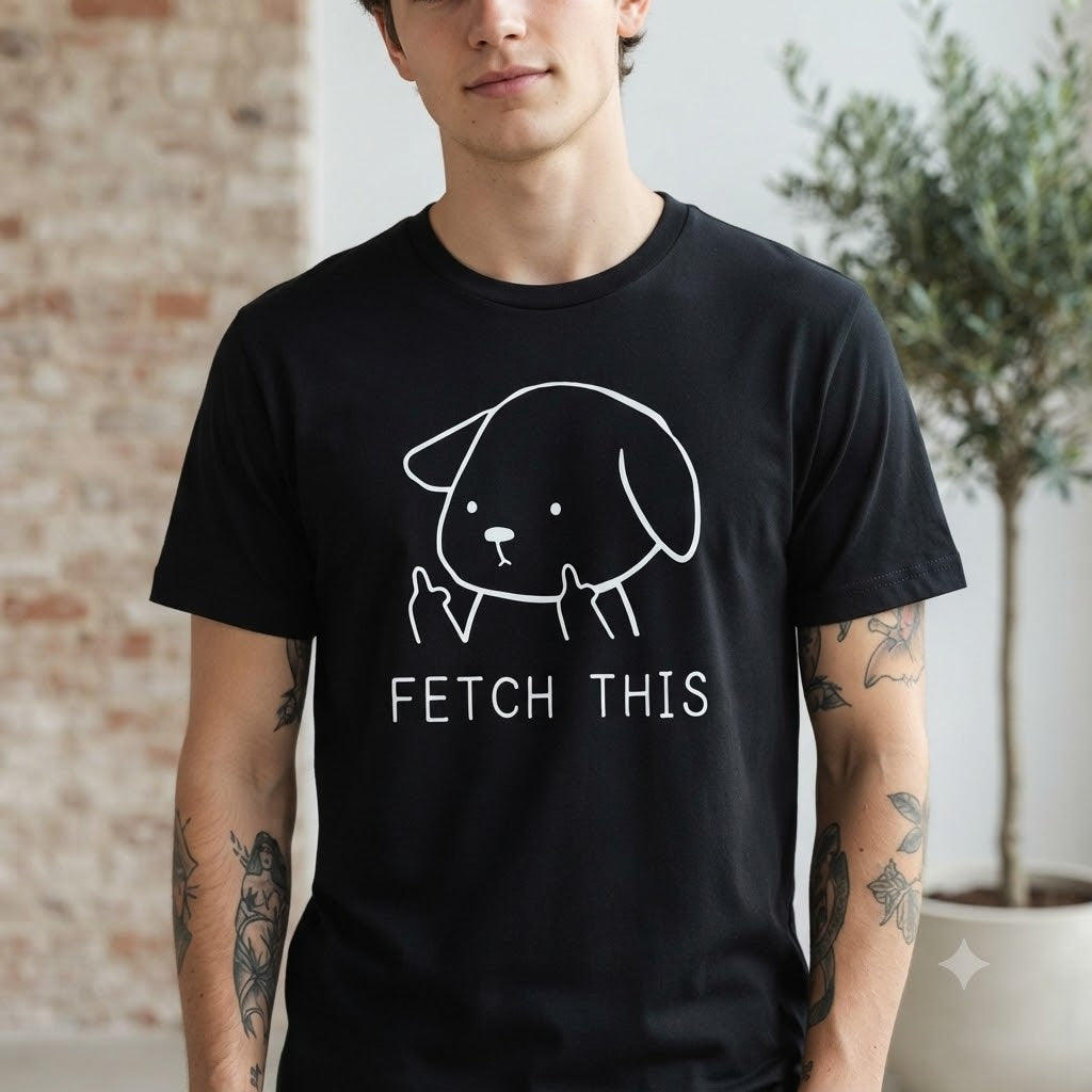 Fetch This Dog Graphic Oversized T-Shirt | Moody Prints
